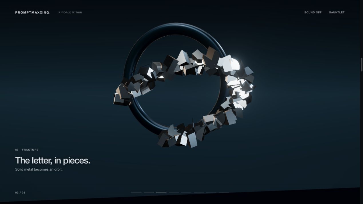 Orbit: thick fragments separating into an orbital composition.