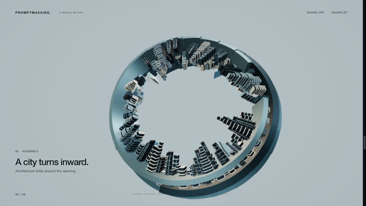 Orbit: the city forming around a central opening.