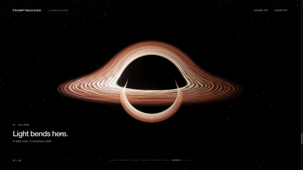 Orbit: a dark core surrounded by a luminous accretion disk.